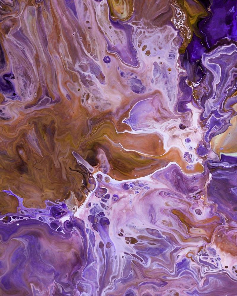 Abstract violet flow of movement and energy